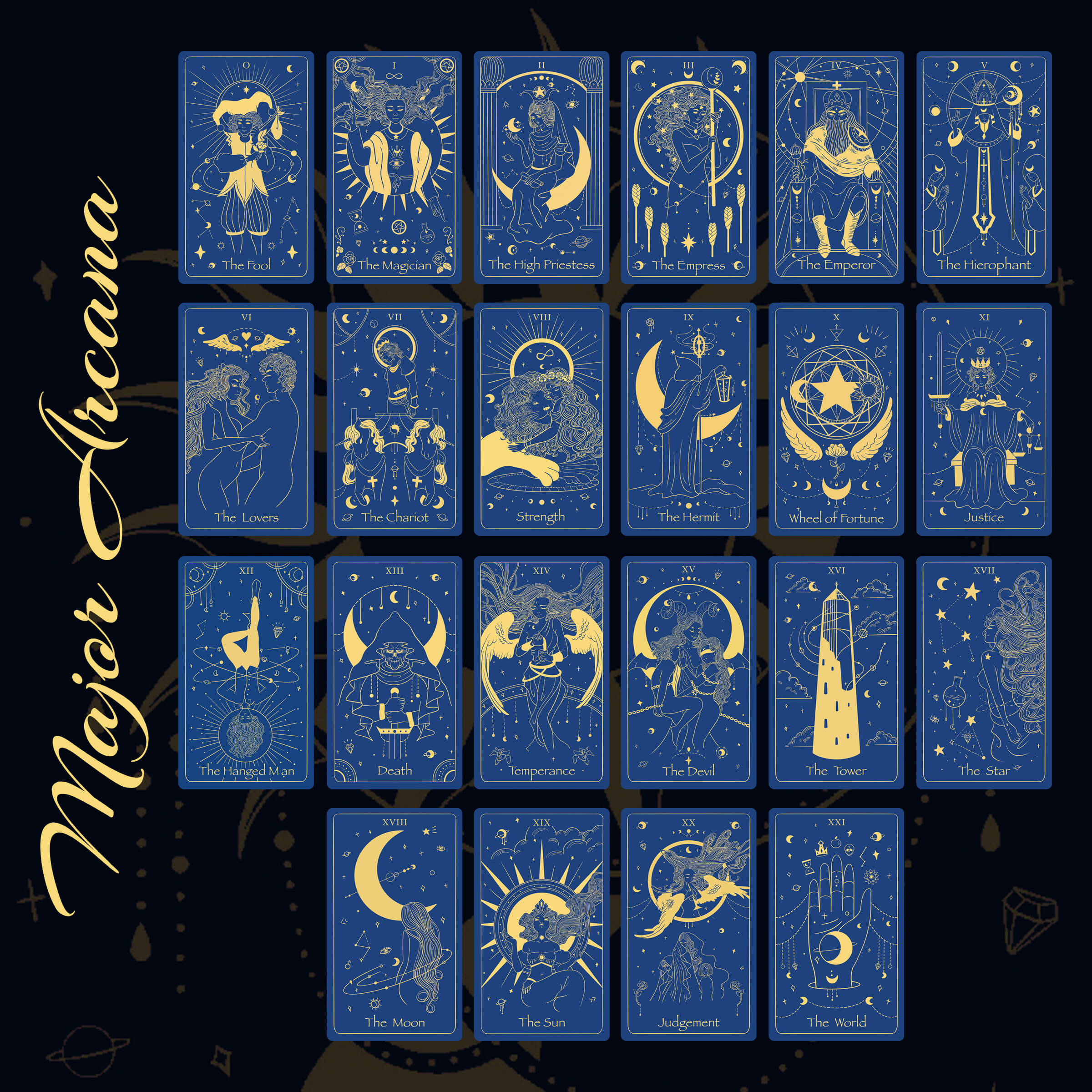 The Golden Path Tarot Blue Moon Edition